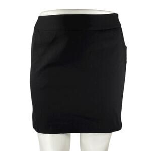 Amanda + Chelsea Women's Black High Waisted Side Zip Mini Pencil Skirt Size 16